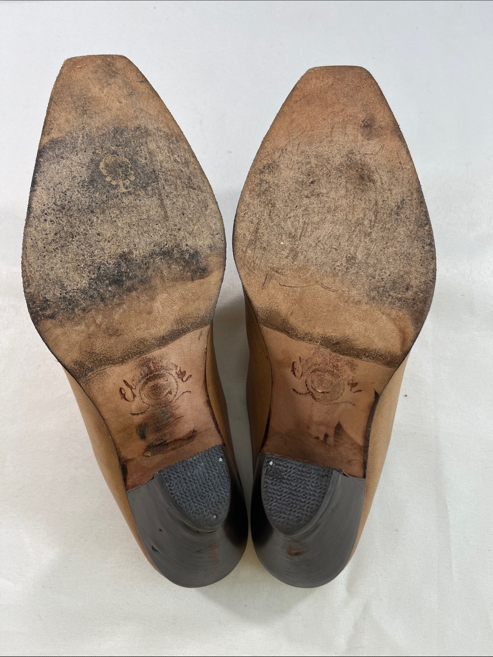 Lucchese Charlie 1 Horse Western Mules Embroidered Leather Tan Brown Wom 8 - Picture 10 of 10